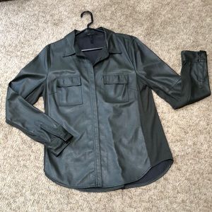 BCBG VEGAN Leather Shirt